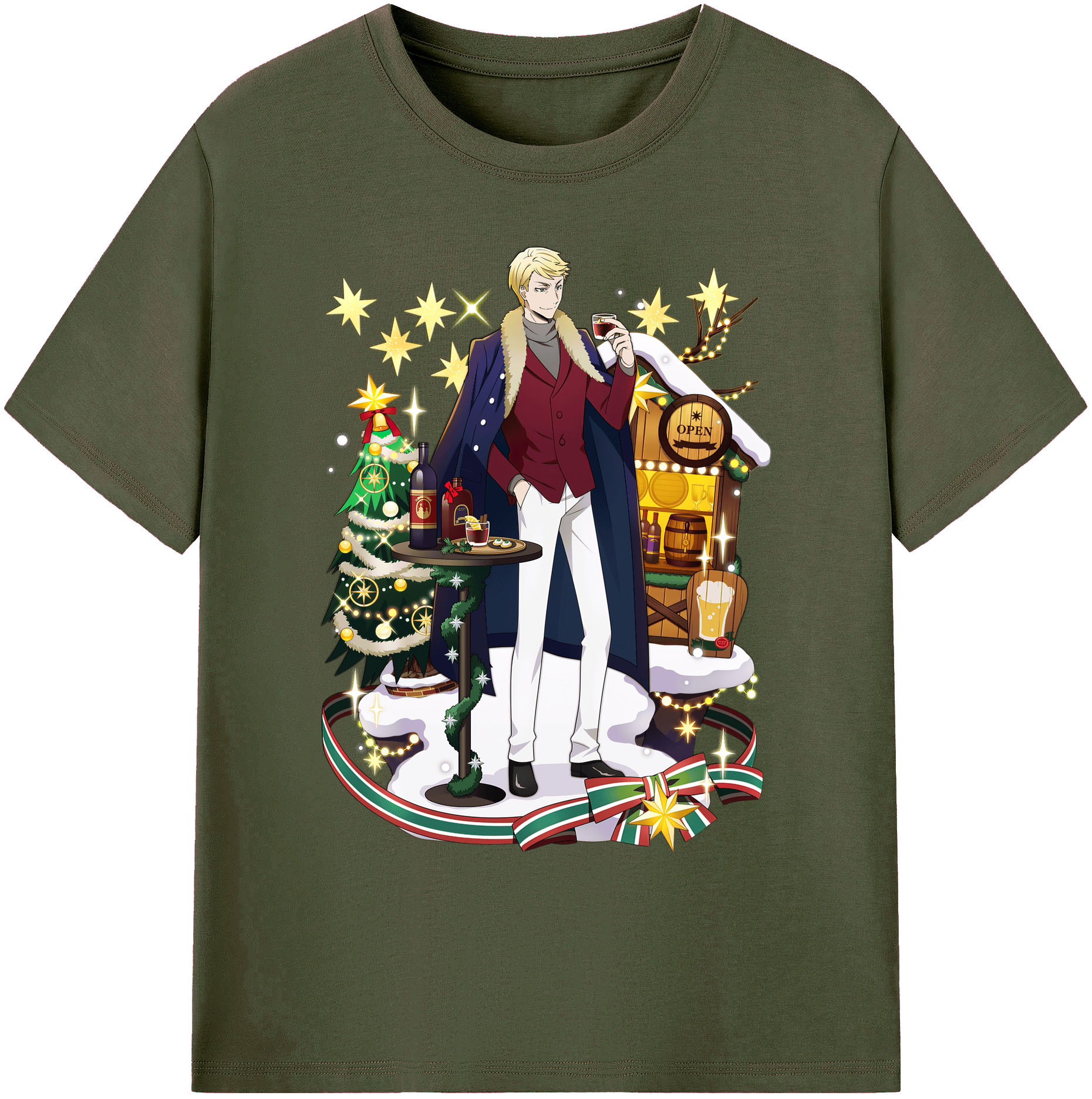 （画像用） 文豪ストレイドッグス Bungo Stray Dogs 綿100％ メンズ半袖Tシャツ｜肌触りやわらか＆通気性